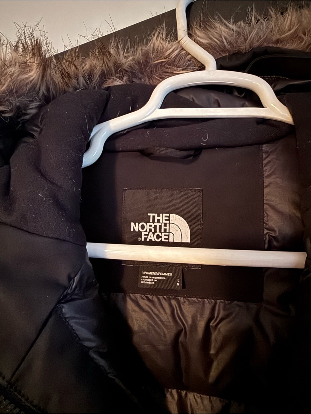 The North Face Women’s Arctic Parka - Black with Faux-Fur Hood Trim - Picture 8 of 10